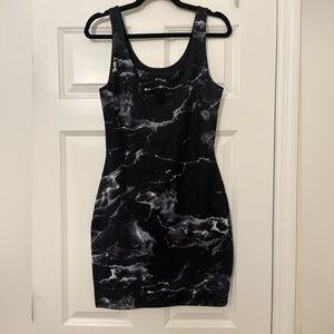 Express Black and Gray Bodycon Dress